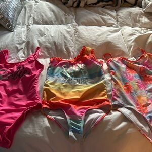 Juicy Couture & Barbie Kids One Piece Swimsuits - Multicolored Pink